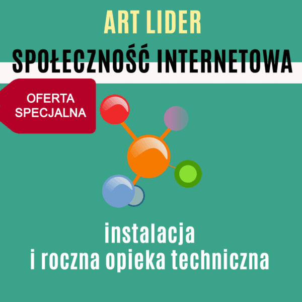 Pakiet ART LIDER - instalacja społeczności internetowej i roczna opieka techniczna - oferta specjalna dla członków PREMIUM lub EKSPERT